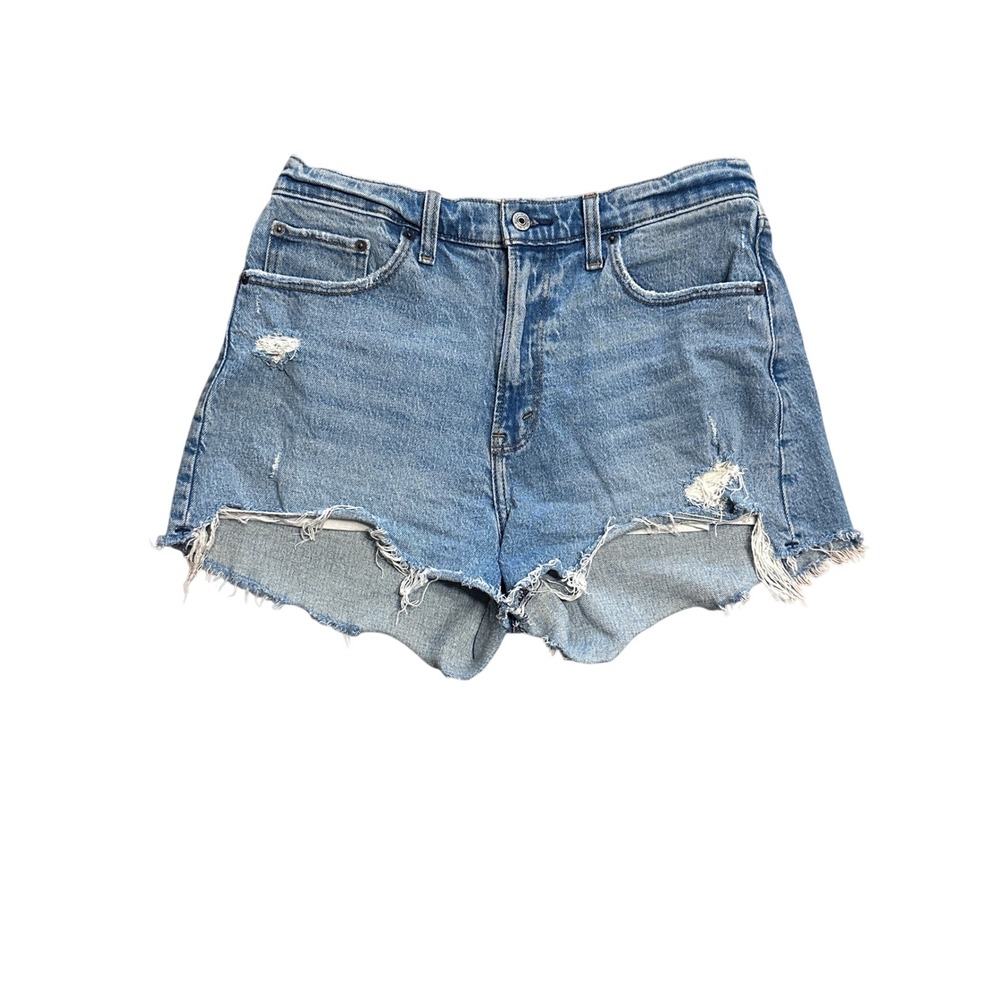 Abercrombie‎ & Fitch The Mom Short High Rise Denim Jean Shorts 29/8 Curve Love